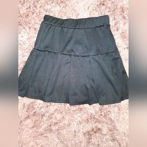 Black Pleated Mini Skirt